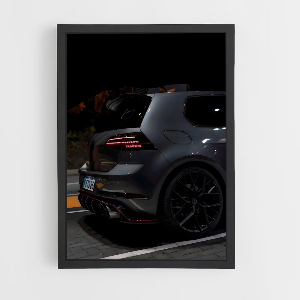Poster Golf Noir – affiche Volkswagen (vue 2)